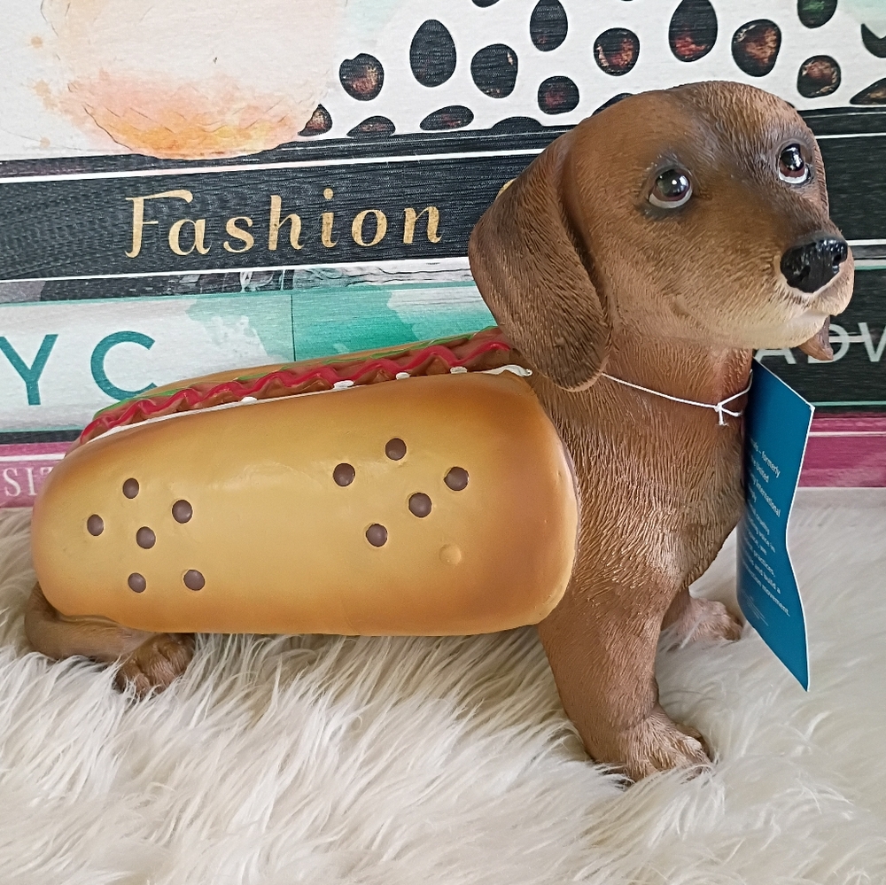 Humane Society Dachshund Weiner Dog Hot Dog Halloween Costume Home Decor Statue